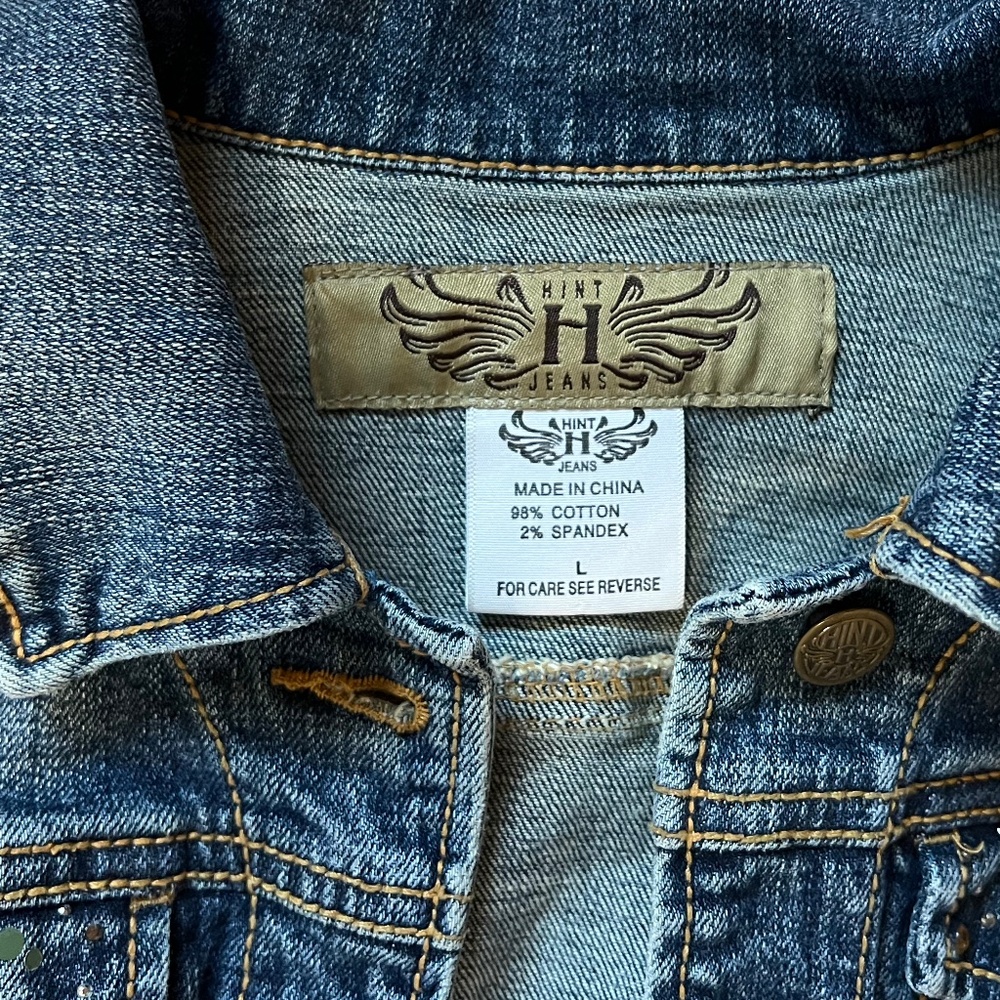 Hint Jeans Denim Jacket Size Large - Picture 2 of 13